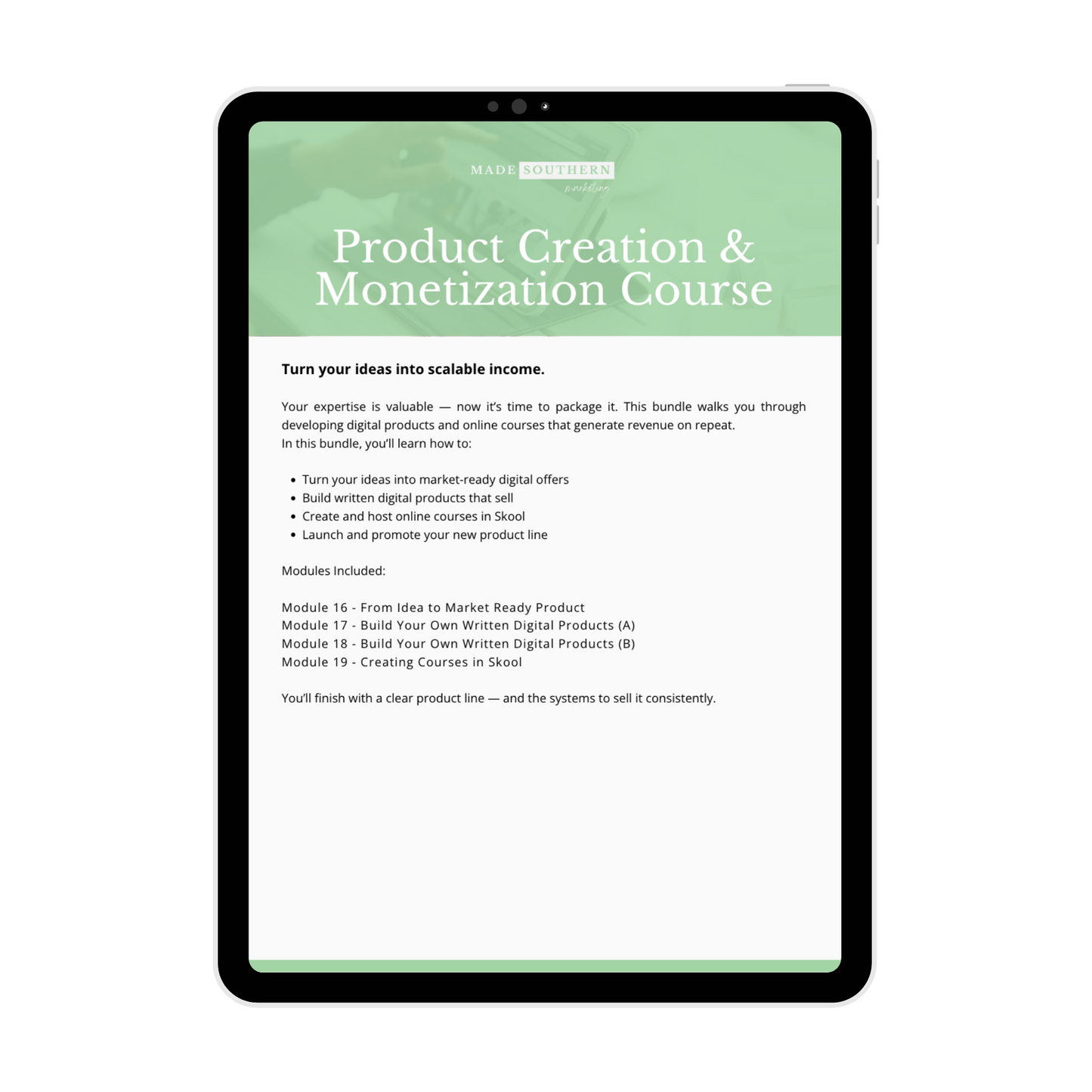 Product Creation & Monetization Course