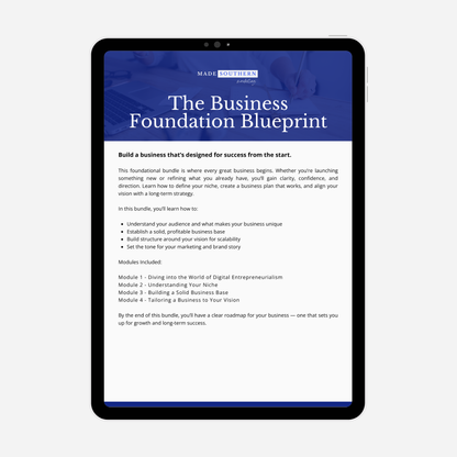 The Business Foundation Blueprint