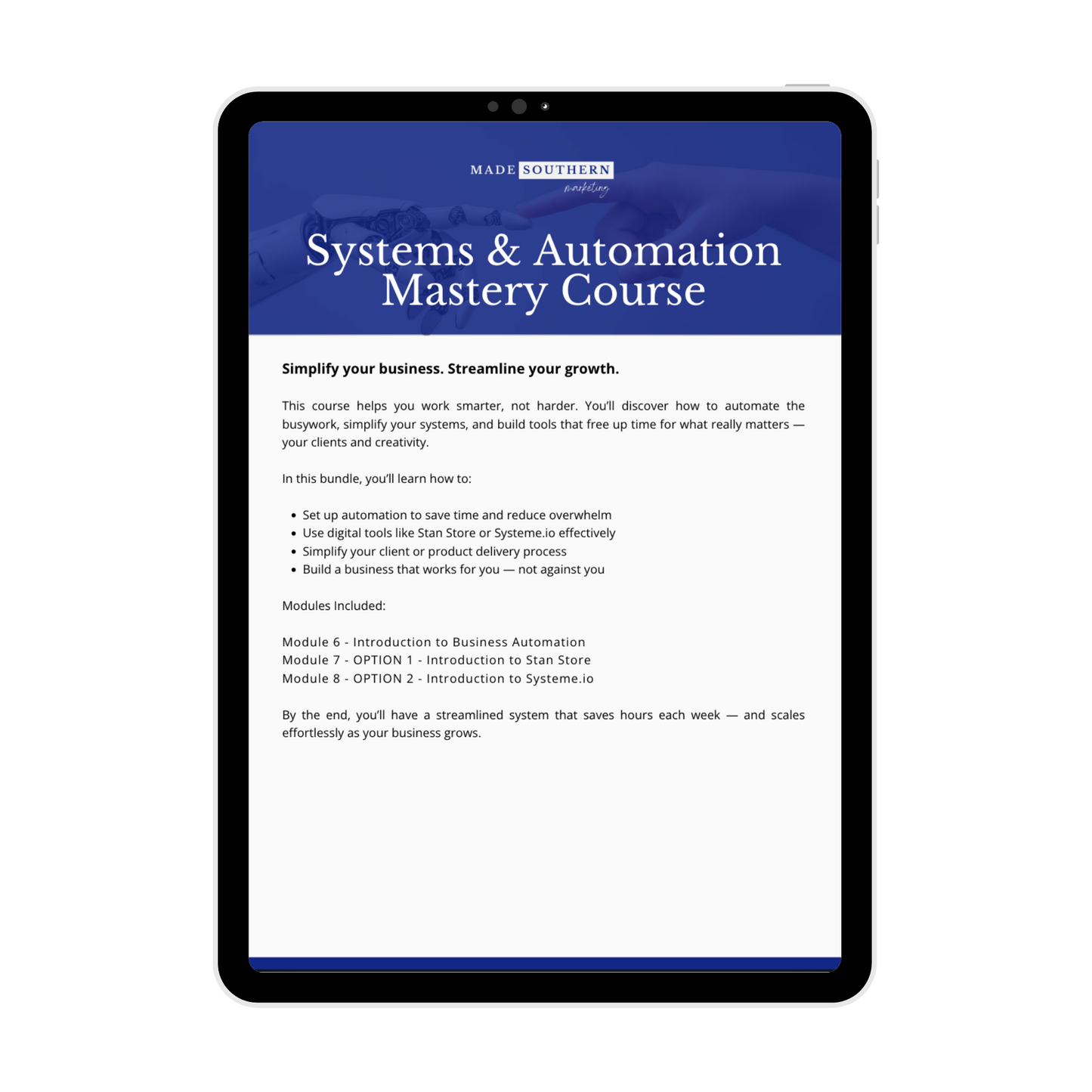 Systems & Automation Mastery Course