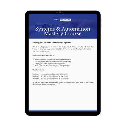 Systems & Automation Mastery Course