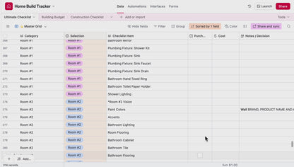 Custom Home Build Tracker